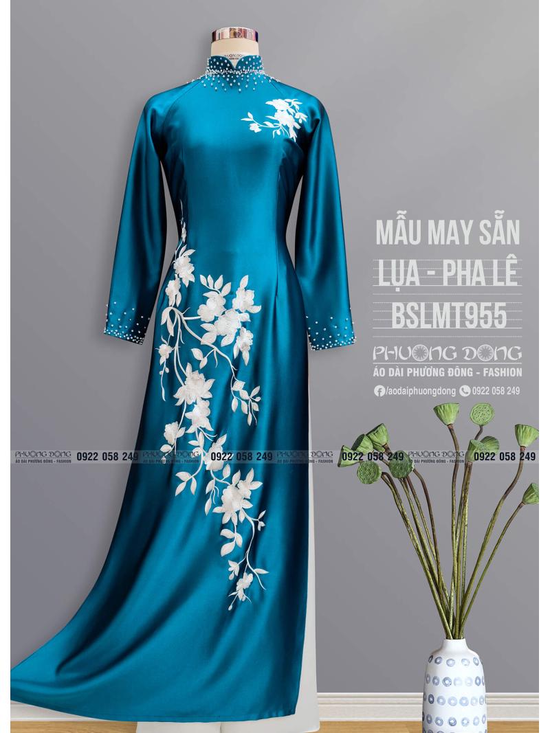 Áo Dài Bà Sui Lụa Thêu Kết Pha Lê BSLMT955